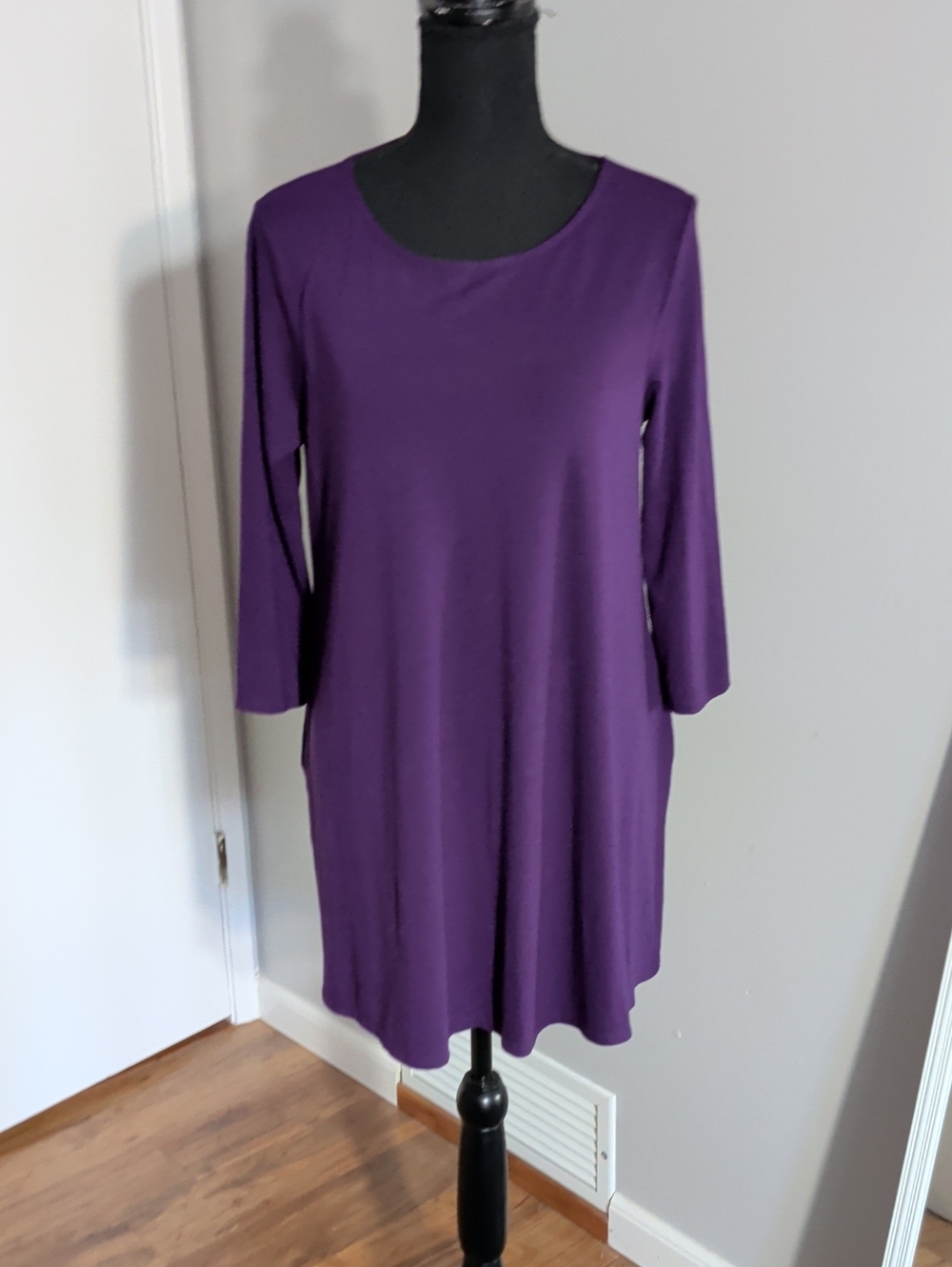 Zenana Outfitters Purple Long Sleeve Shift Dress